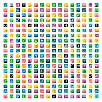 Icons and symbols set | Free stock vector - 390104