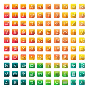 Icons and symbols set | Free stock vector - 390107
