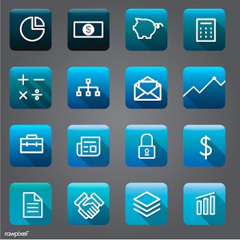 Icons and symbols set | Free stock vector - 390129
