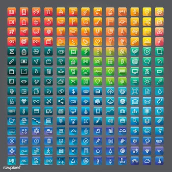 Icons and symbols set | Free stock vector - 390146