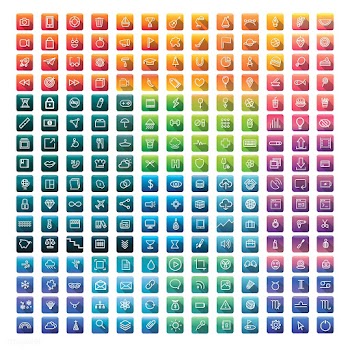 Icons and symbols set | Free stock vector - 390148