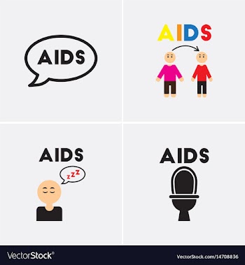 Icons collection various symptoms of aids vector image