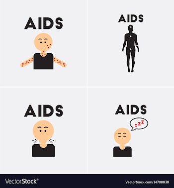 Icons collection various symptoms of aids vector image