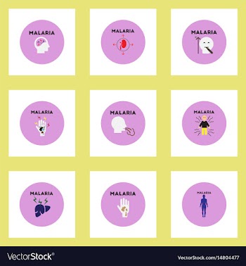 Icons collection various symptoms of vector image