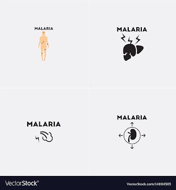 Icons collection various symptoms of vector image