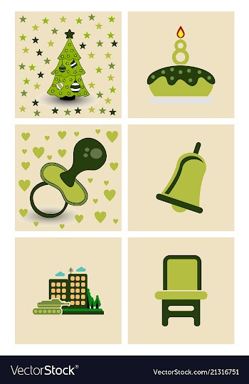 Icons for business banking contact social media vector image