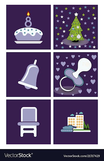Icons for business banking contact social media vector image