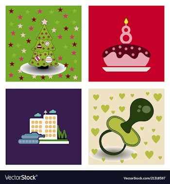 Icons for business banking contact social media vector image