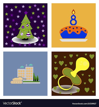 Icons for business banking contact social media vector image