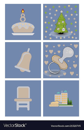 Icons for business banking contact social media vector image