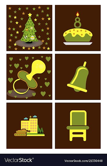 Icons for business banking contact social media vector image