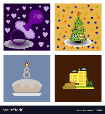 Icons for business banking contact social media vector image