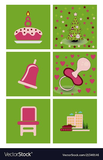 Icons for business banking contact social media vector image