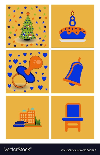 Icons for business banking contact social media vector image