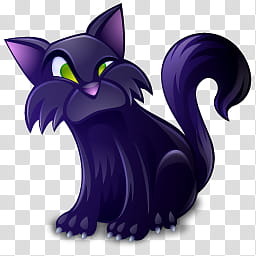 Icons Halloween, _, sitting purple cat illustration transparent background PNG clipart