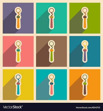 Icons of dental Instruments in flat style vector image