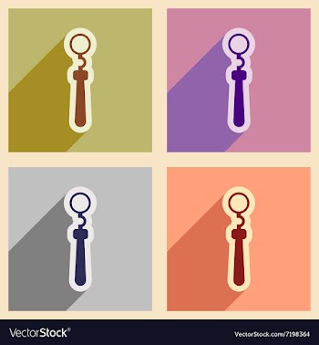 Icons of dental Instruments in flat style vector image