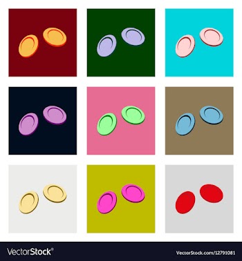 Icons set in flat style blood cells vector image