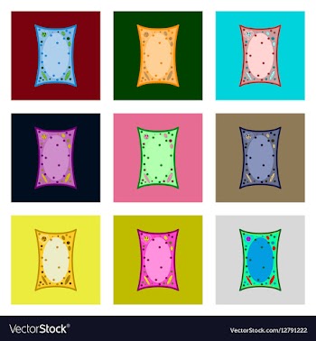 Icons set in flat style plant cell vector image