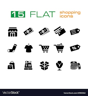 icons shopping set