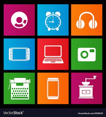  					Icons with charts and graphs vector image														