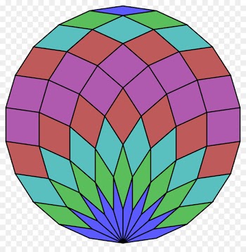 Icosidigon Geometry Polygon Degree Icosagon - dissection badge 