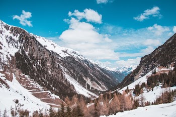 Icy Mountain Slope Scenery
