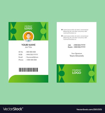 Id card 13 vector image