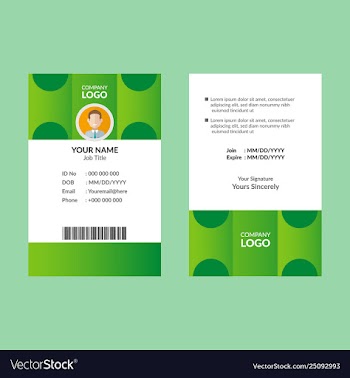 Id card 14 vector image