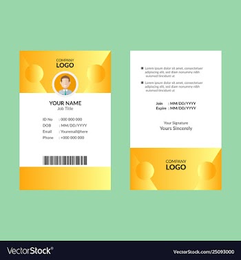 Id card 15 vector image