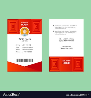 Id card 16 vector image