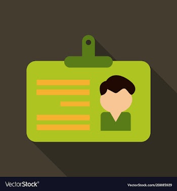 Id card for businessman flat design style with vector image