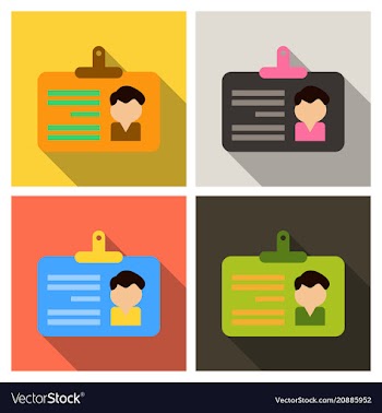 Id card for businessman flat design style with vector image