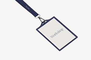 ID card holder mockup, blue | Free PSD Mockup - rawpixel