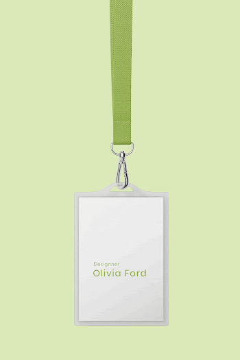 ID card holder mockup, green | Free PSD Mockup - rawpixel
