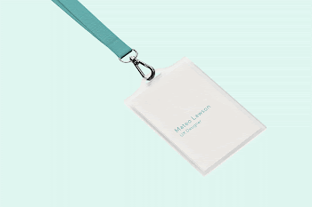 ID card holder mockup, mint | Free PSD Mockup - rawpixel
