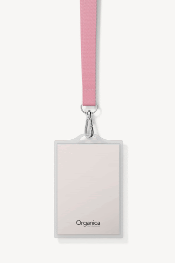 ID card holder mockup, pink | Free PSD Mockup - rawpixel