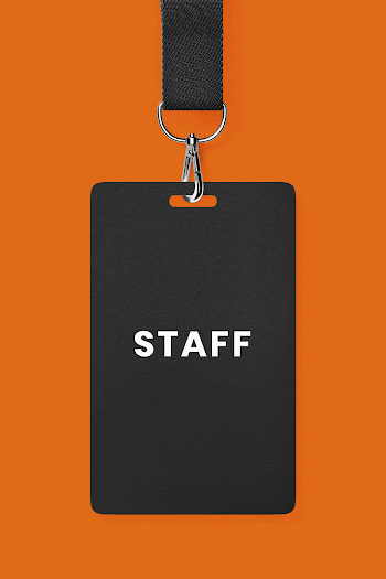 ID card mockup, orange 3D | Free PSD Mockup - rawpixel