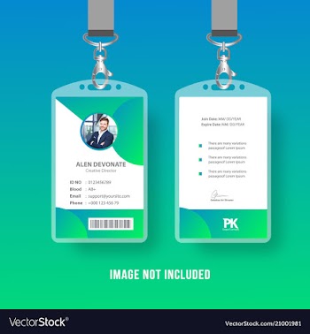 Id card vector image