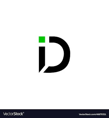 id letter type logo design template