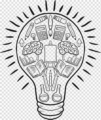 Idea Icon, painted light bulb transparent background PNG clipart