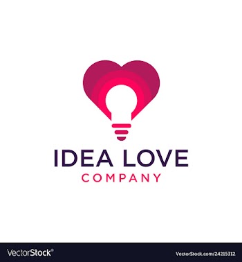 Idea love logo icon vector image