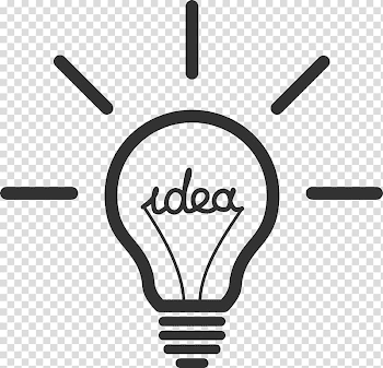 Idea text with bulb illustration, Incandescent light bulb Idea ...