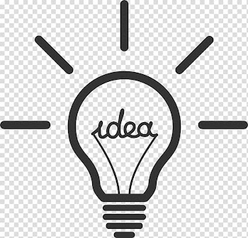 Idea text with bulb illustration, Incandescent light bulb Idea , light bulb transparent background PNG clipart