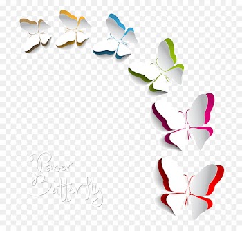 Idea Thought Joke - Paper Butterfly Vector Art 