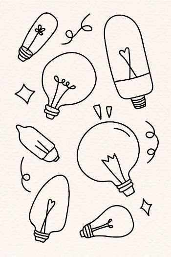 Ideas light bulb doodle set | Free stock vector - 893352