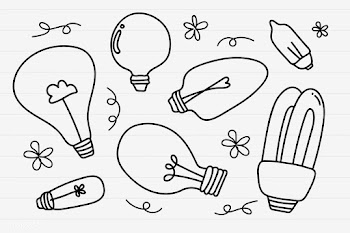 Ideas light bulb doodle set | Free stock vector - 893353