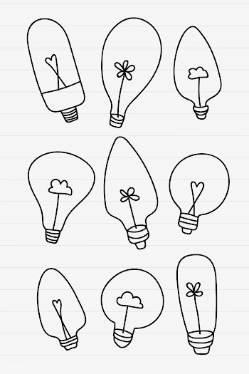 Ideas light bulb doodle set | Free stock vector - 893362