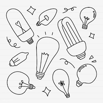 Ideas light bulb doodle set | Free stock vector - 893373