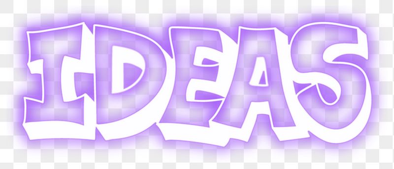 Ideas png neon word sticker, | Free PNG - rawpixel